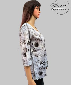 Grey Printed Elegant Top