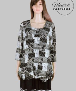 Blue Block Print Spaghetti Top with Jacket