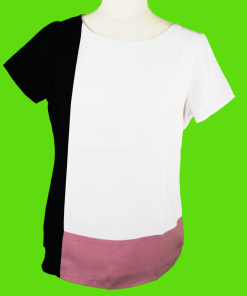 White, Black and Brown Top