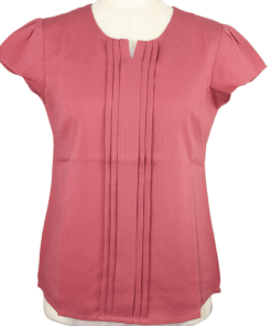 Brown Top with Capped Sleeves