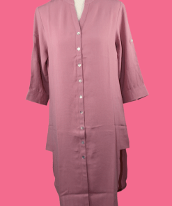 Brown Long Kurti with Side Slits