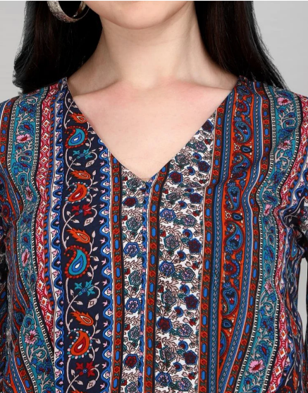 Multicolor Printed Crop Top - Image 2