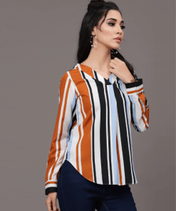 Multicolored Striped Long Sleeve Top