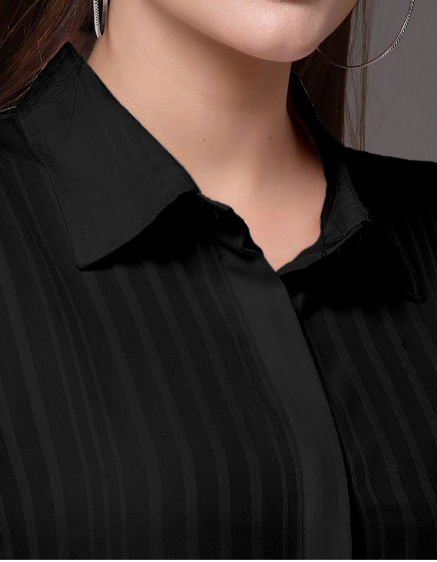 Purple Polyester Blend Woven Long Sleeve Shirt - Image 9