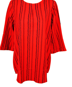 Red and Black Stripes Top