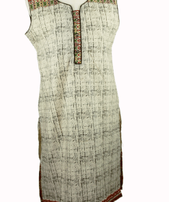 Off White Printed Cotton Kurti