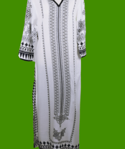 Black and White Printed Long Kurti